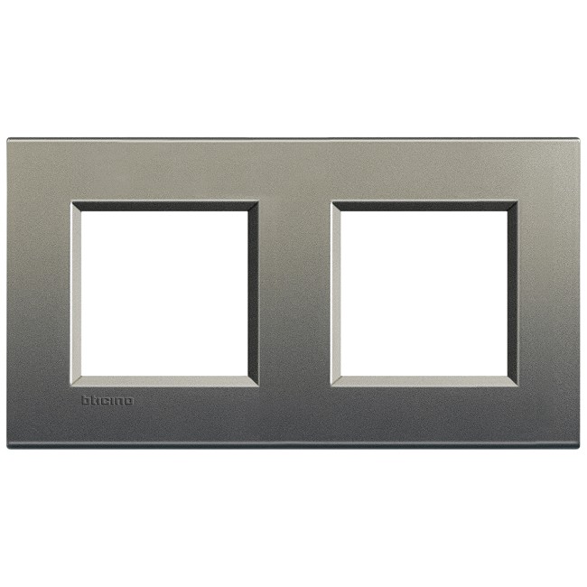 LivingLight Рамка прямоугольная, 2 поста, цвет Серый шелк