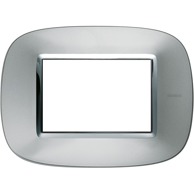 Axolute декоративные накладки в форме эллипса, металлизированные, цвет зеркальный алюминий, на 3 модуля