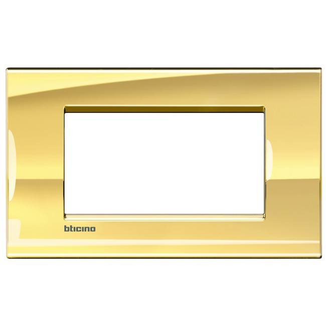 LivingLight Рамка прямоугольная, 4 модуля, цвет Золото