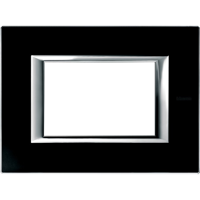 Axolute декоративные накладки прямоугольной формы, стекло, цвет черное стекло, на 3 модуля