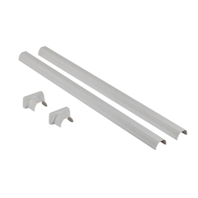 653067 - Декоративный комплект из пластика для телескопической стойки колонны, 1 или 2 секции, цвет алюминий Legrand