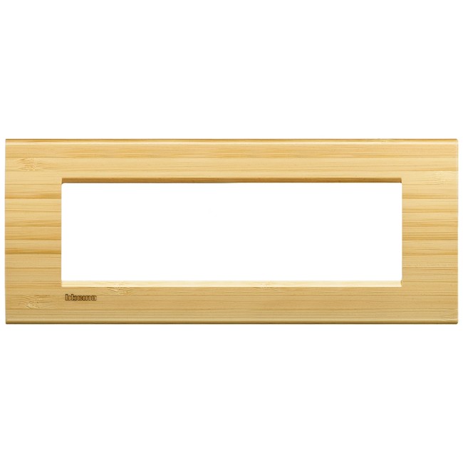 LivingLight Рамка прямоугольная, 7 модулей, цвет Бамбук