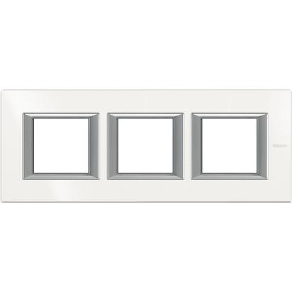 Axolute декоративные накладки прямоугольной формы, горизонтальные, White, цвет белый, на 2+2+2 модуля