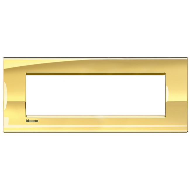 LivingLight Рамка прямоугольная, 7 модулей, цвет Золото