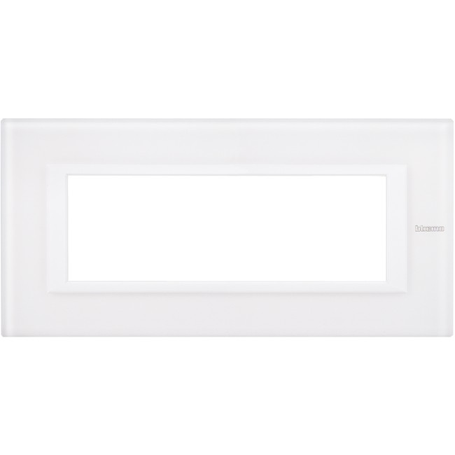 Axolute декоративные накладки прямоугольной формы, White, цвет белое стекло, на 6 модулей