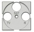 Axolute Лицевая панель для розеток TV + FM + SAT, цвет алюминий