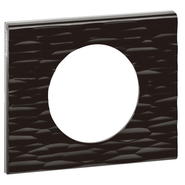 Рамка 1 пост Legrand CELIANE, corian черный рельеф, 069021