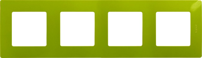 Рамка 4 поста Legrand ETIKA, зеленый папоротник, 672544