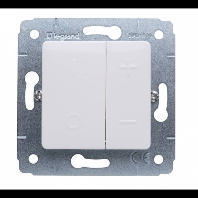 Светорегулятор кнопочный Legrand CARIVA, 600 Вт, скрытый монтаж, белый, 773615