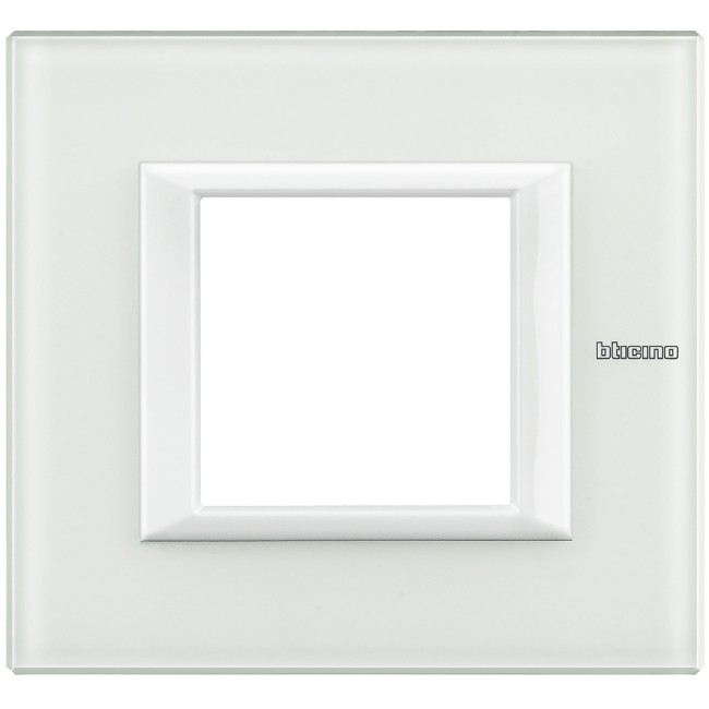 Axolute декоративные накладки прямоугольной формы, White, цвет белое стекло, на 2 модуля