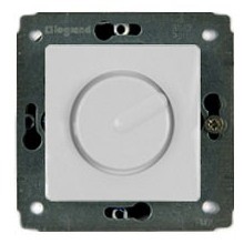 Светорегулятор поворотный Legrand CARIVA, 300 Вт, скрытый монтаж, белый, 773617