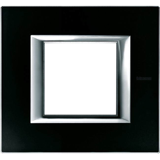 Axolute декоративные накладки прямоугольной формы, стекло, цвет черное стекло, на 2 модуля